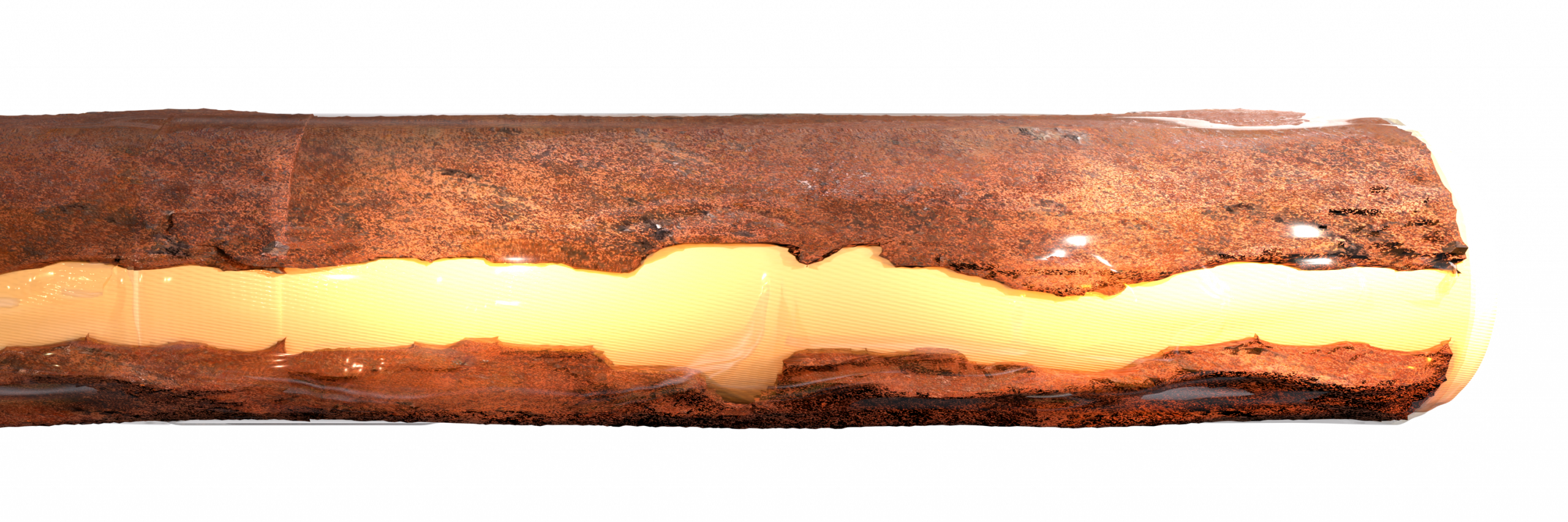 Before cast iron sewer lining